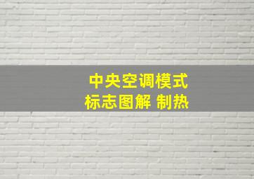 中央空调模式标志图解 制热